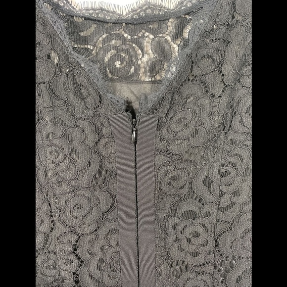 NWT $140 Adrianna Papell Lace & Crepe Sheath Dress Black [ SZ‎ 4 ] - Picture 11 of 12